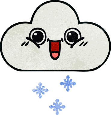 Bir insan tarafından çizilmiş bir kar bulutunun retro grunge dokusu