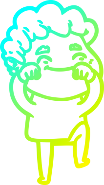 Bir insan tarafından çizilmiş karikatür cana yakın bir adamın çizimi.