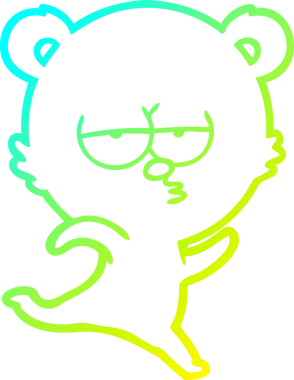 Bir insan tarafından çizilmiş koşu ayısı karikatürü.