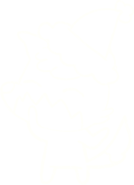 Bir insan tarafından çizilmiş Noel Tilkisi Tebeşiri