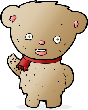 Bir insan tarafından çizilmiş oyuncak ayı.