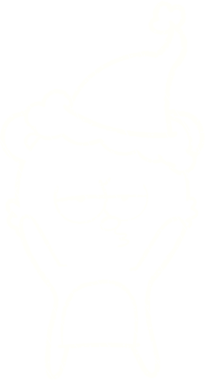 Bir insan tarafından çizilmiş Noel Ayısı Tebeşiri