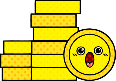 bir insan tarafından çizilmiş bir madeni paranın çizgi filmi