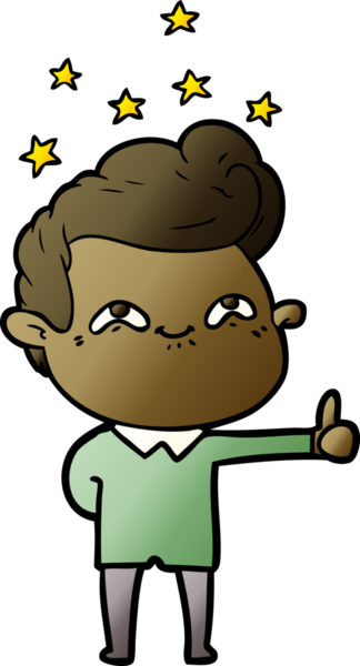 Bir insan tarafından çizilmiş heyecanlı bir çizgi film.