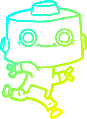 Bir insan tarafından çizilmiş soğuk gradyan robot çizimi