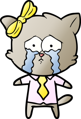 Bir insan tarafından çizilmiş çizgi film kedisi.