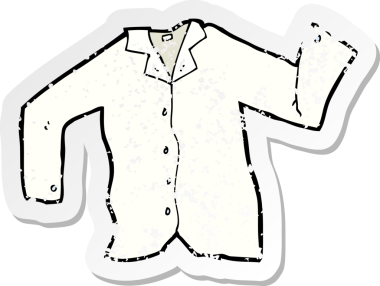 Bir insan tarafından çizilmiş karikatür tişörtünün gerilimli retro etiketi.