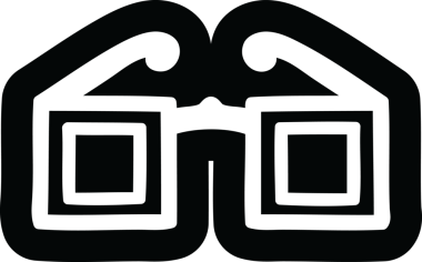 bir insan tarafından çizilmiş kare gözlük simgesi