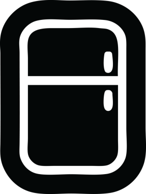 Bir insan tarafından çizilmiş mutfak buzdolabı simgesi