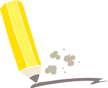 Bir insan tarafından çizilen düz renkli kalem çizimi