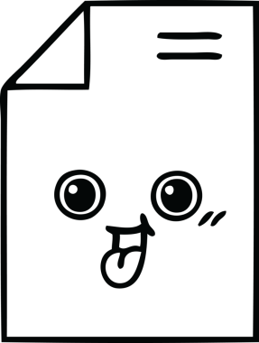 Bir insan tarafından çizilmiş bir kağıt parçasının çizgi çizimi