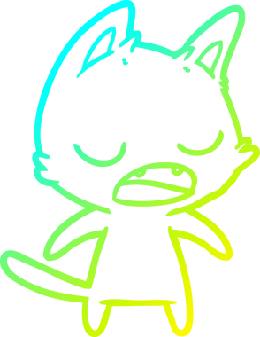 Bir insan tarafından çizilmiş soğuk gradyan çizgi film.