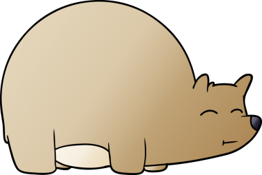 Bir insan tarafından çizilmiş çizgi film ayısı.