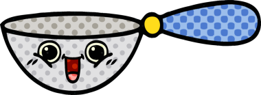 Bir insan tarafından çizilmiş bir kaşık çizgi romanı.