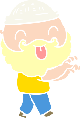 Bir insan tarafından çizilmiş sakallı bir adam.