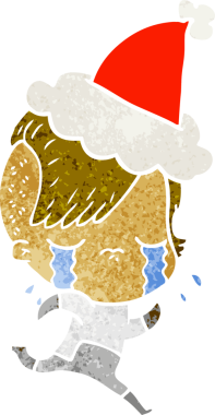 Bir insan tarafından çizilmiş uzay kıyafetleri giymiş ağlayan bir kızın el çizimi karikatürü.