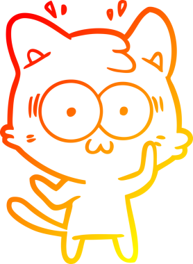 İnsan tarafından çizilmiş bir çizgi filmin sıcak eğimli çizimi.