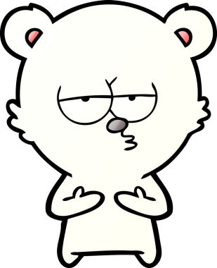 Bir insan tarafından çizilmiş kutup ayısı karikatürü