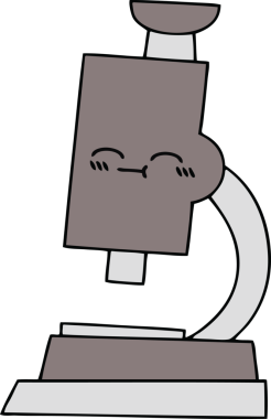 Bir insan tarafından çizilmiş güzel bir mikroskop çizimi.