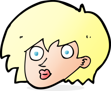 Bir insan tarafından çizilmiş bir kadın yüzü.