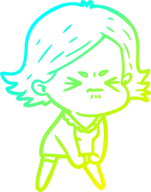 Bir insan tarafından çizilmiş kızgın bir karikatür çizimi.