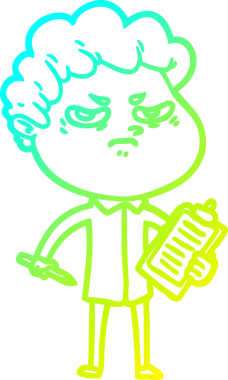 Bir insan tarafından çizilmiş kızgın bir adamın soğuk çizgi çizimi.