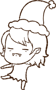 Bir insan tarafından çizilmiş Noel Vampiri Kömürü