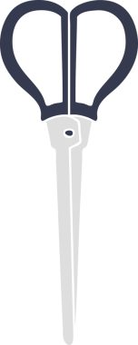 Bir insan tarafından çizilmiş tuhaf makas çizimi.