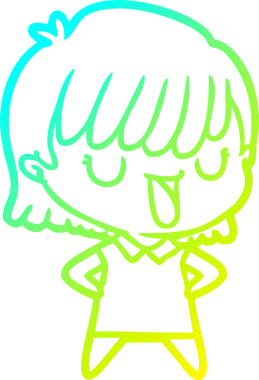 Bir insan tarafından çizilmiş bir karikatür kadın çizimi.