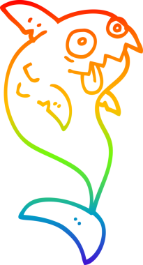 Bir insan tarafından çizilmiş ölümcül köpekbalığı çizgi çizimi