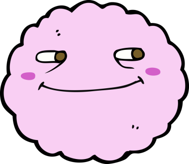 bir insan tarafından çizilmiş mutlu bir bulut