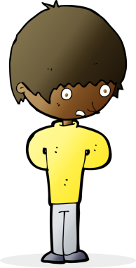 bir insan tarafından çizilmiş sinirli bir çocuk.