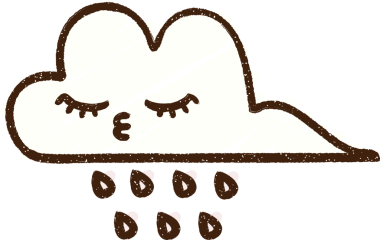 Bir insan tarafından çizilen Yağmur Bulutu Tebeşiri