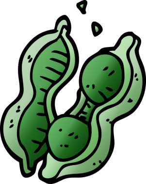 Bir insan tarafından çizilmiş bezelye karalaması.