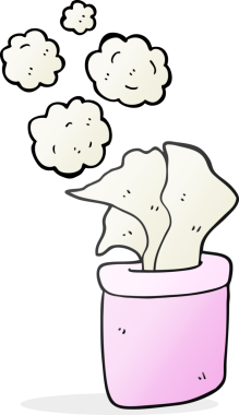 Bir insan tarafından çizilmiş el yazısıyla çizilmiş mendil kutusu.