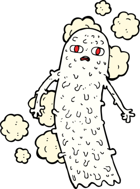 Bir insan tarafından çizilmiş garip bir hayalet.