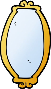 bir insan tarafından çizilmiş vektör gradyan çizim aynası