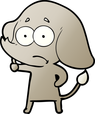 bir insan tarafından çizilmiş belirsiz bir fil.