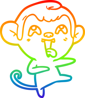 gökkuşağı gradyan çizgisi insan tarafından çizilmiş çılgın bir çizgi maymun çizimi