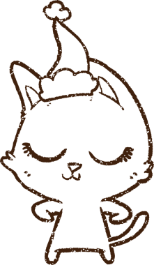 Noel Kedi Kömürü Bir insan tarafından çizilmiş