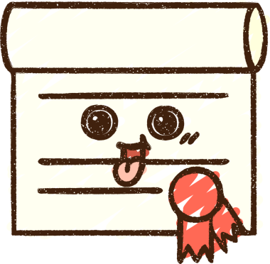 Bir insan tarafından çizilmiş Sertifika Tebeşiri