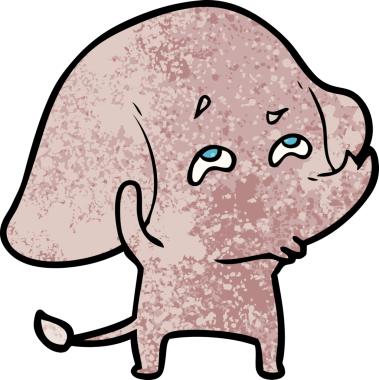 Bir insan tarafından çizilmiş karikatür fili