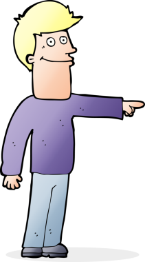 Bir insan tarafından çizilmiş çizgi filmci.