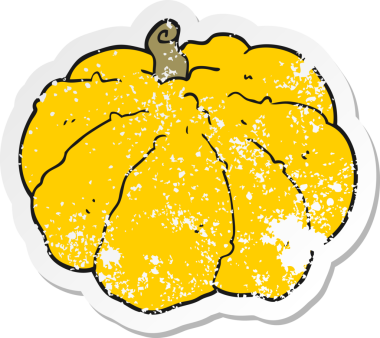 Bir insan tarafından çizilmiş karikatür kabağının sıkıntılı çıkartması.