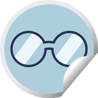 Bir insan tarafından çizilmiş grafik vektör illüstrasyon dairesel etiketi