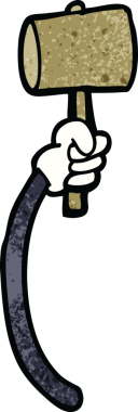 karikatür karalama retro el hareketleri bir insan tarafından çizildi