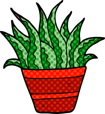 Bir insan tarafından çizilmiş karalama evi bitkisi.