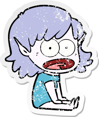 Bir karikatürün sıkıntılı çıkartması bir insan tarafından çizilmiş elf kızı şok etti.