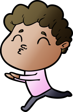 Çizgi film adamı somurtuyor Bir insan tarafından çizilmiş