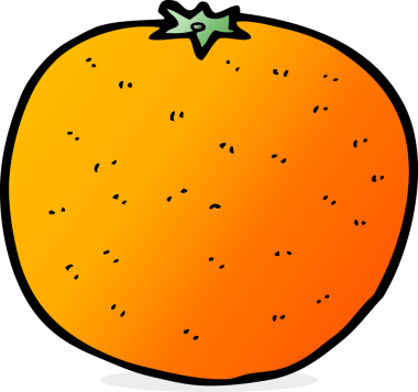 Bir insan tarafından çizilmiş turuncu çizgi film.